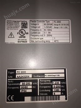 灼华供应IFSYS电源模块FC2000、SN:AA243204